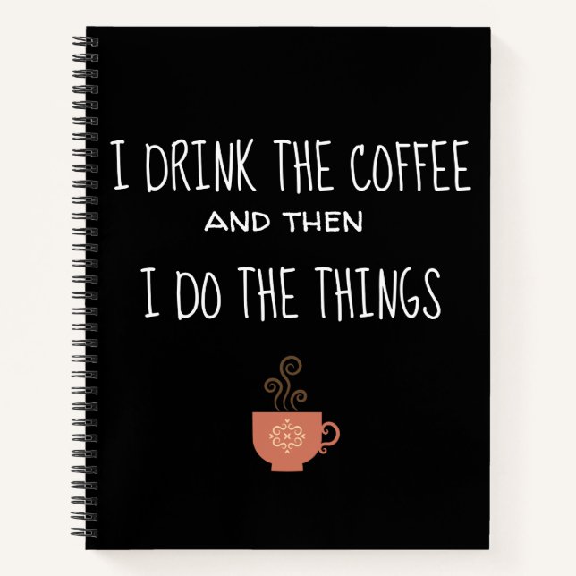 Cuaderno Bebo el café y luego hago las cosas (Anverso)