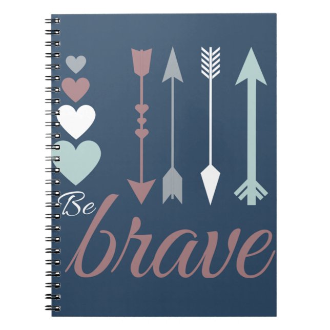 Cuaderno BeBrave Notebook con flechas y corazones (Frente)