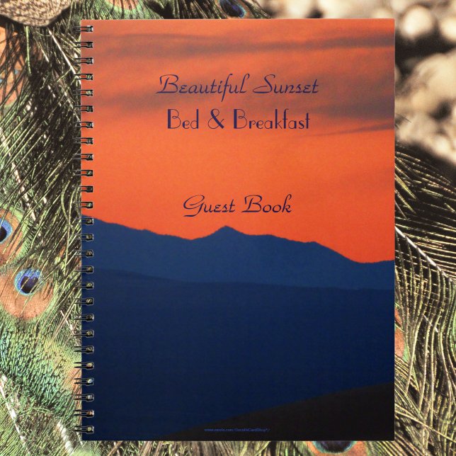 Cuaderno Bed & Breakfast Guest Book Red Sky at Sunset B&B (Subido por el creador)