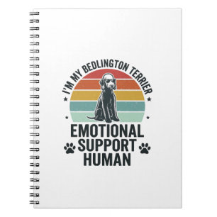 Cuaderno Bedlington Terrier Apoyo Emocional Humano Vintage