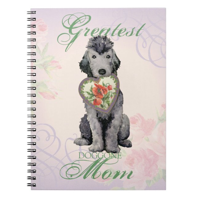 Cuaderno Bedllington Terrier Heart Mom Notebook (Frente)