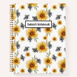 Cuaderno Bee and Sunflower Notebook
