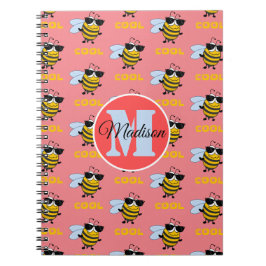 Cuaderno Bee Guay Funny Bee Pattern Personalizado