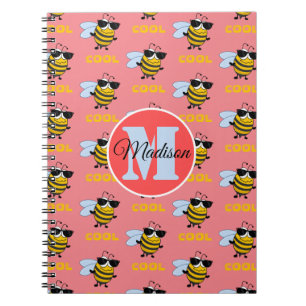 Cuaderno Bee Guay Funny Bee Pattern Personalizado
