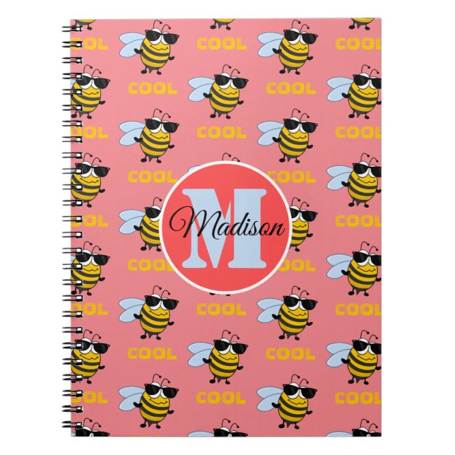 Cuaderno Bee Guay Funny Bee Pattern Personalizado (Frente)