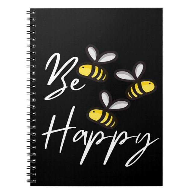 Cuaderno Bee Happy Bee Gifts, I Love Bee, Bekeep Gift (Frente)