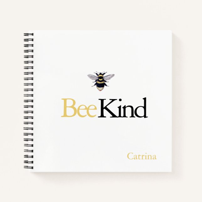 Cuaderno Bee Kind Bumblebee Journal Notebook (Anverso)