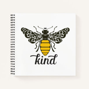 Cuaderno Bee Kind   Ser amable   Ornate Bee