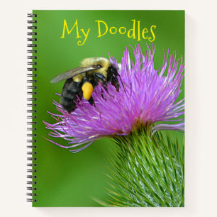 Cuaderno Bee On Thistle Doodle
