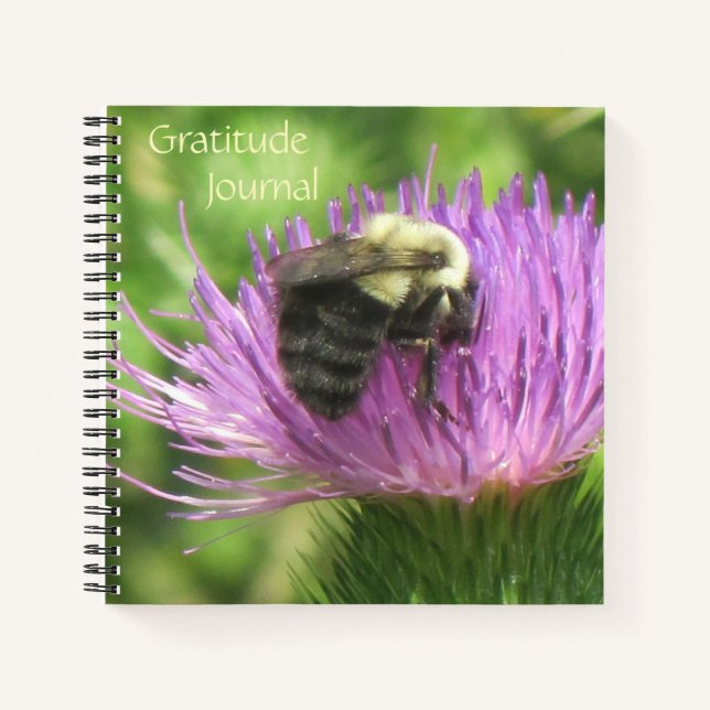 Cuaderno Bee On Thistle Gratitude Journal (Anverso)