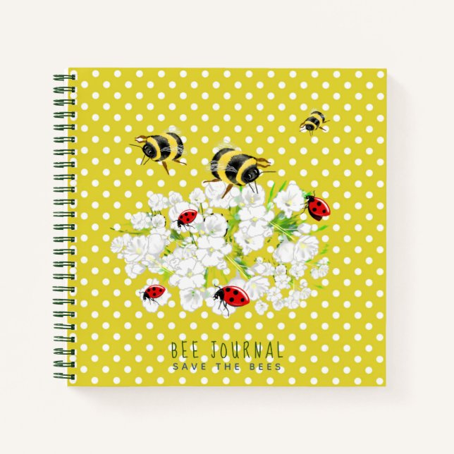 Cuaderno BEE Waters Journal - Abejas con vigilantes y resca (Anverso)