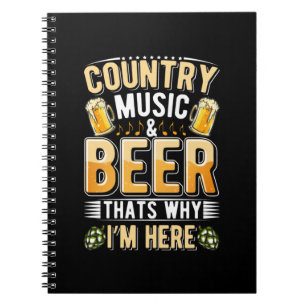 Cuaderno Beer Drinker Country Music Beer Drinking Birthday