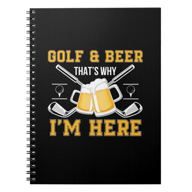 Cuaderno Beer Drinker Golf And Beer Cumpleaños (Frente)