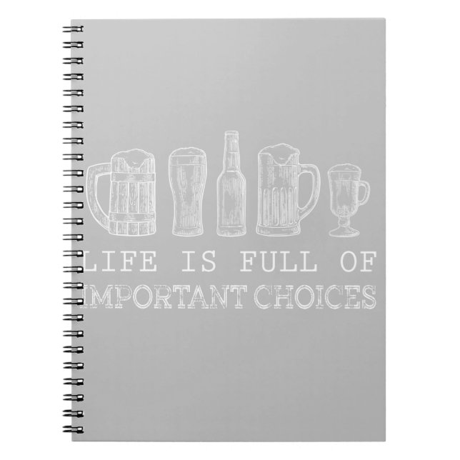 Cuaderno Beer Lover | Cerveza de opciones importantes (Frente)