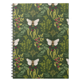 Cuaderno Bees and Foliage Spiral Notebook