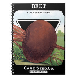 Cuaderno Beet Card Seed Co. paquete Fredonia, NY Vintage