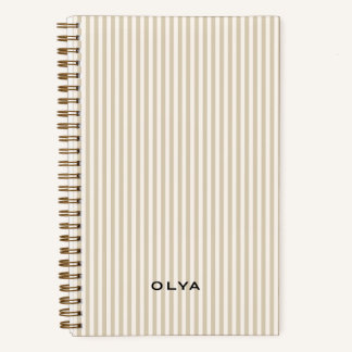 Cuaderno Beige Aeshtetic à Rayures