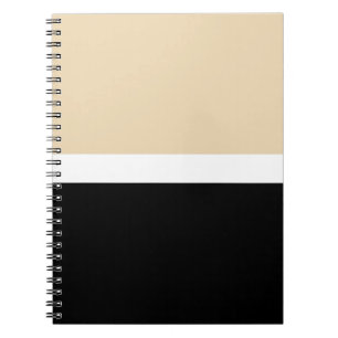 Cuaderno Beige Black Abstract Stripe