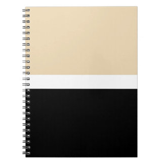 Cuaderno Beige Black Abstract Stripe