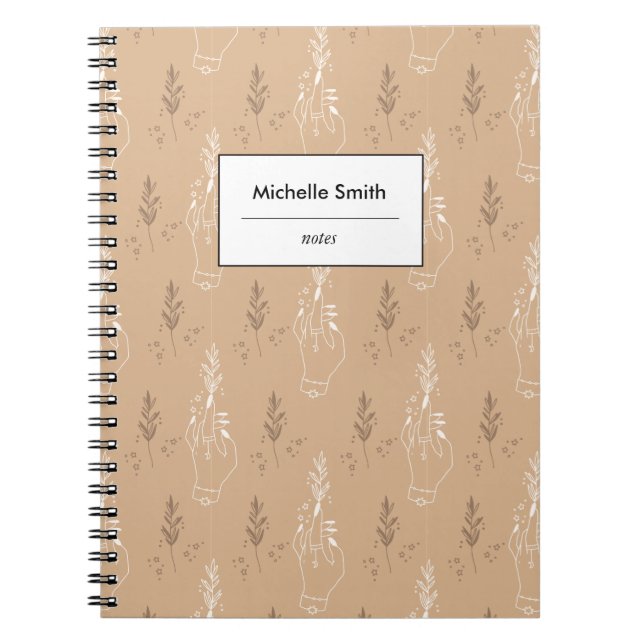 Cuaderno Beige bohemiano místico (Frente)