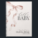 Cuaderno Beige Coquette Bow Chica Baby Regalo Mi Primer Año<br><div class="desc">¡Eleva tu ducha de bebé con esta decoración Fiesta de Coquette Beige Bow! Este diseño atemporal añade un toque de elegancia y encanto a cualquier evento, con un hermoso arco decorado con delicados tonos dorados y beige. Esta colección impresionará a sus invitados y creará recuerdos duraderos y será perfecta para...</div>