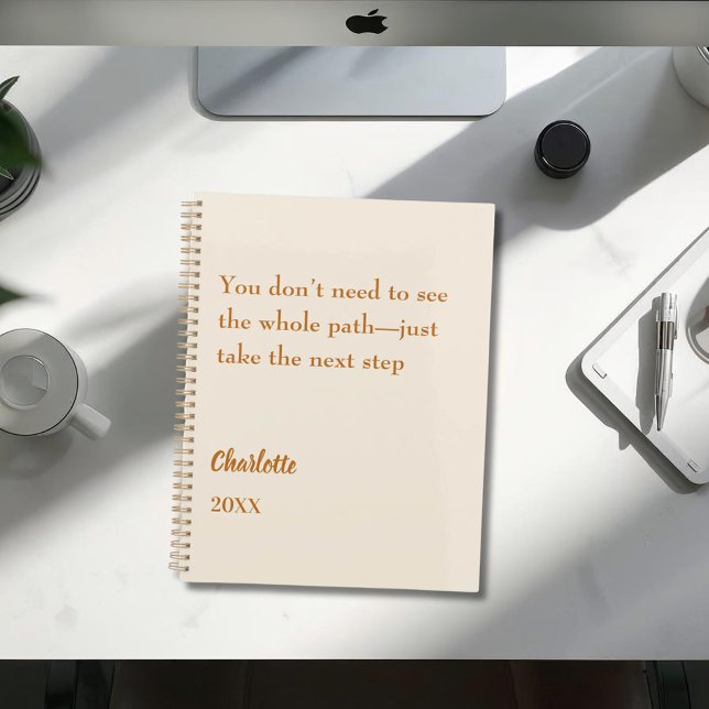 Cuaderno Beige cream inspirational goal quote (Subido por el creador)