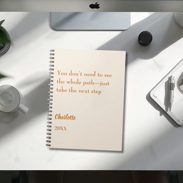 Cuaderno Beige cream inspirational goal quote (Subido por el creador)