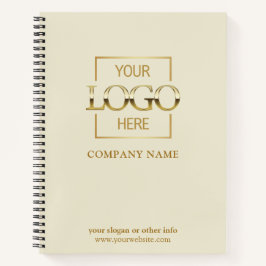 Cuaderno Beige Custom Business Logo Promotional Branding