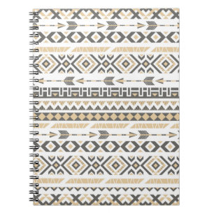 Cuaderno Beige étnico sin soldadura: patrón de cosecha