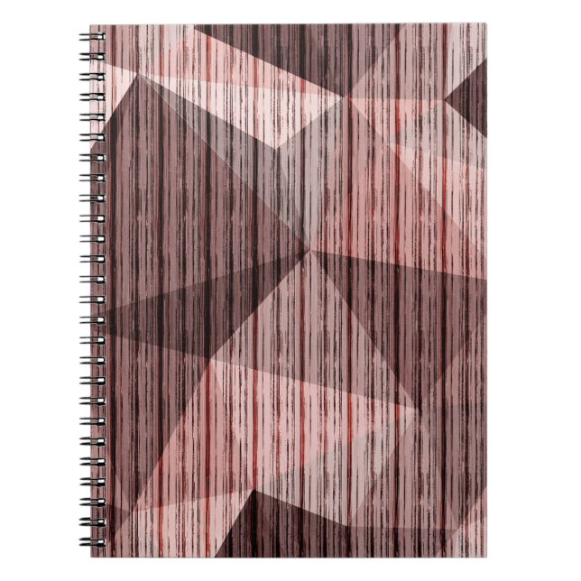 Cuaderno Beige, poligonal de textura marrón (Frente)