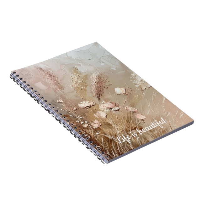 Cuaderno Beige Rubor Boho Floral (Lado Derecho)