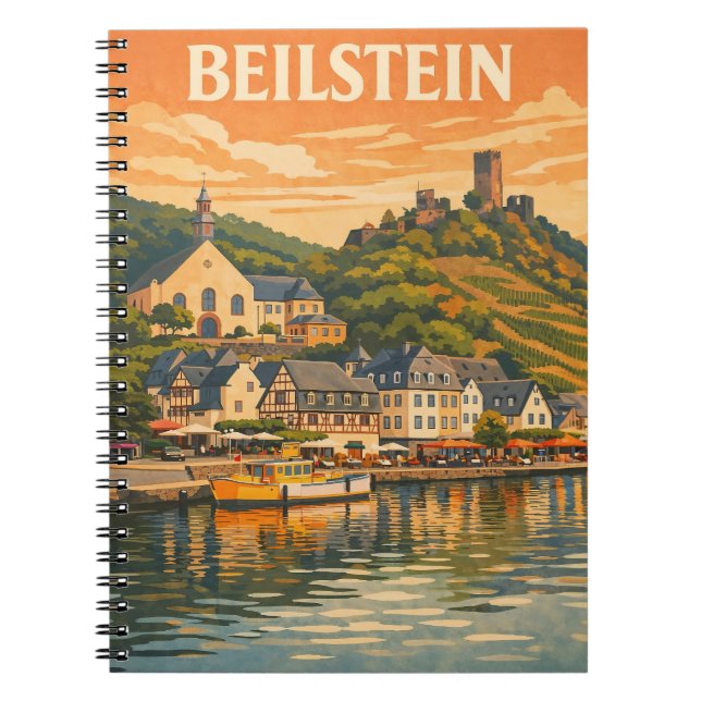 Cuaderno Beilstein Germany Vintage Travel Art (Frente)