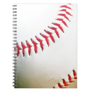 Cuaderno Béisbol blanco con costura roja