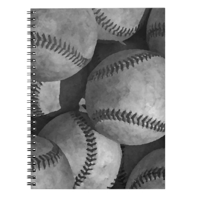 Cuaderno Béisbol blanco y negro (Frente)