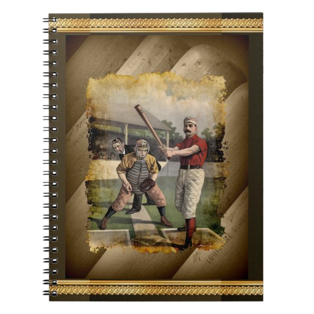 Cuaderno Béisbol: Bloc de notas de época (Frente)
