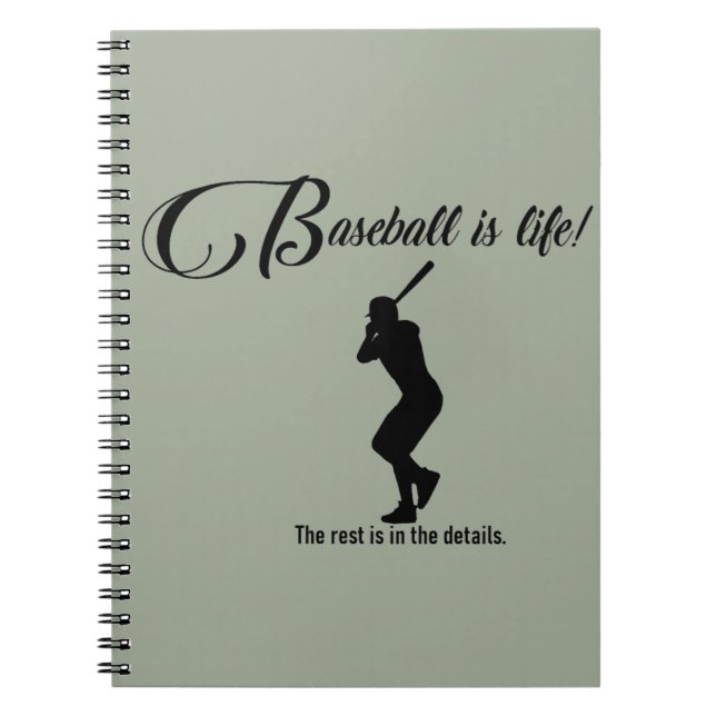 Cuaderno Béisbol Diario Libro Bloc de notas El béisbol es l (Frente)