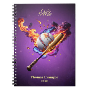 Cuaderno Béisbol en llamas.