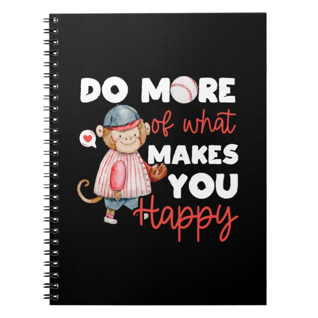 Cuaderno Béisbol: Haz más de lo que te hace feliz (Frente)