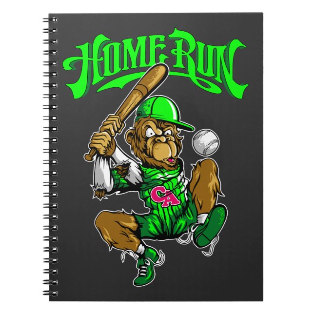 Cuaderno Béisbol Home Run Monkey (Frente)