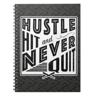 Cuaderno Béisbol Hustle Hit & Never Quit Note Pad