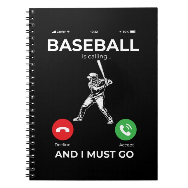 Cuaderno Béisbol Jugador de Béisbol Pitcher Catcher Baseman (Frente)