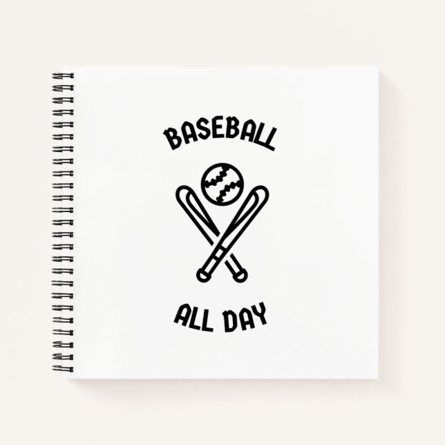 Cuaderno Béisbol todo el día (Anverso)