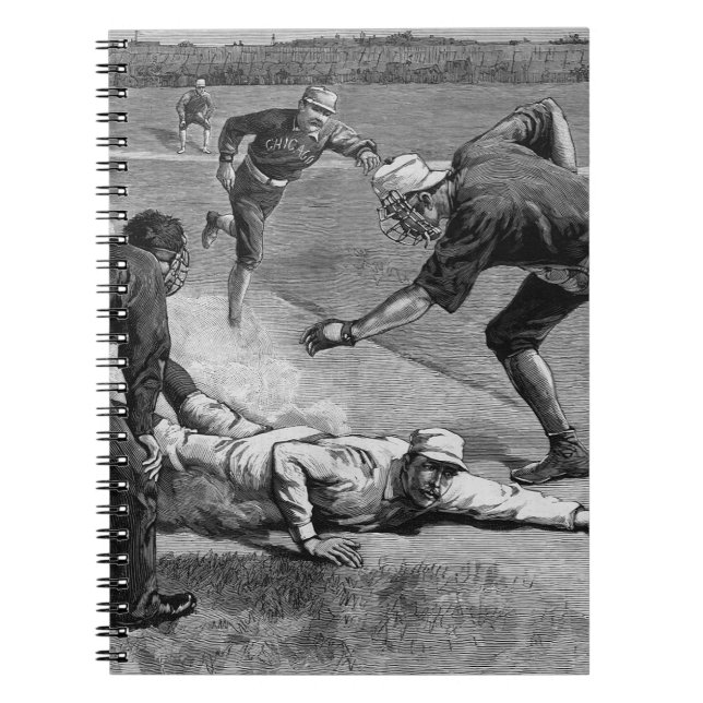 Cuaderno Béisbol vintage de Thure De Thulstrup, 1885 (Frente)