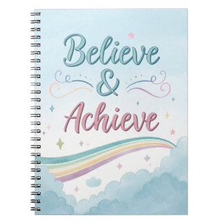 Cuaderno Believe & Achieve Journal - Inspiración acuarela