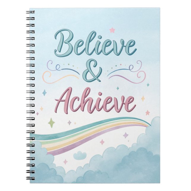 Cuaderno Believe & Achieve Journal - Inspiración acuarela (Frente)