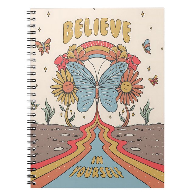 Cuaderno Believe in Yourself Inspirational Butterfly  (Frente)