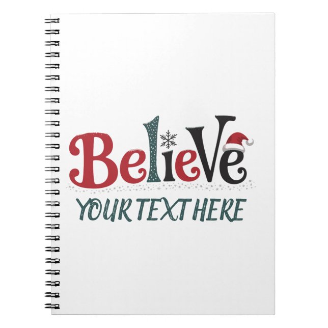 Cuaderno Believe Personalized Christmas Party Family  (Frente)