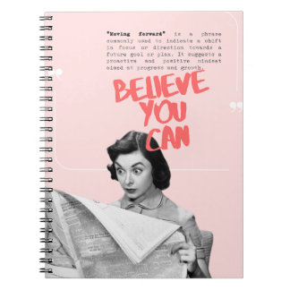 Cuaderno Believe You Can Pink Notebook