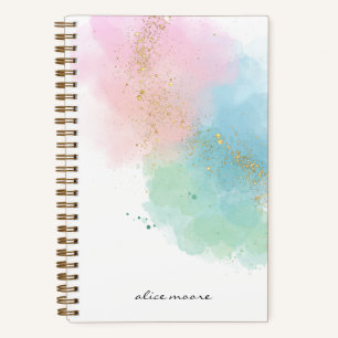 Cuaderno Bella acuarela y agua. Monograma de script