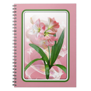 Cuaderno Bella Bloc de notas con temas florales Amaryllis